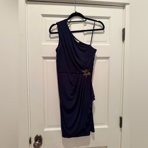 Max & Cleo navy starburst cocktail dress sz 4